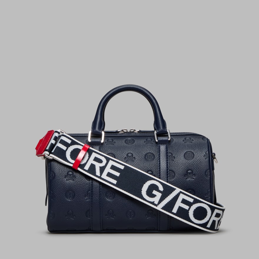 G/FORE ゴルフカートバック EMBOSSED SKULL & TEES LEATHER MINI DUFFEL CART BAG | WOMEN'S BAGS