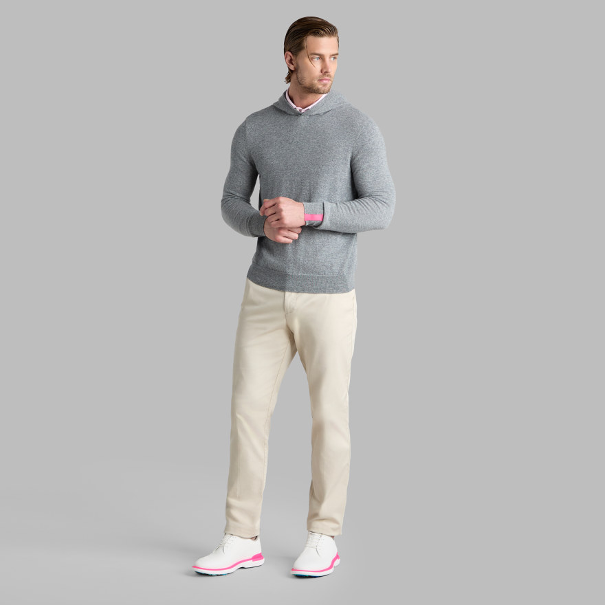 CASHMERE HOODED SWEATER in NIMBUS MELANGE - Alternate Image 3