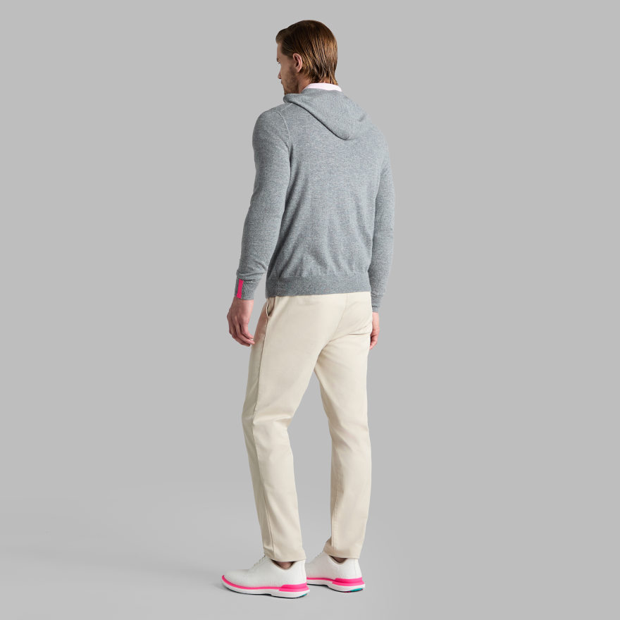 CASHMERE HOODED SWEATER in NIMBUS MELANGE - Alternate Image 4