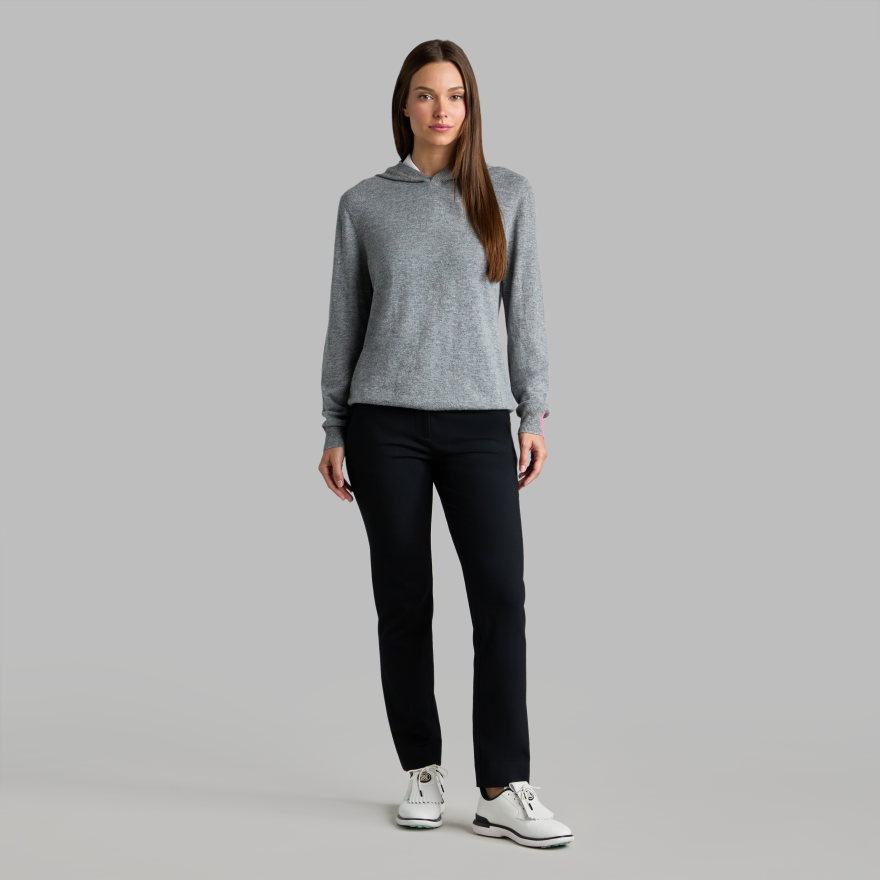 CASHMERE HOODED SWEATER in NIMBUS MELANGE - Alternate Image 5