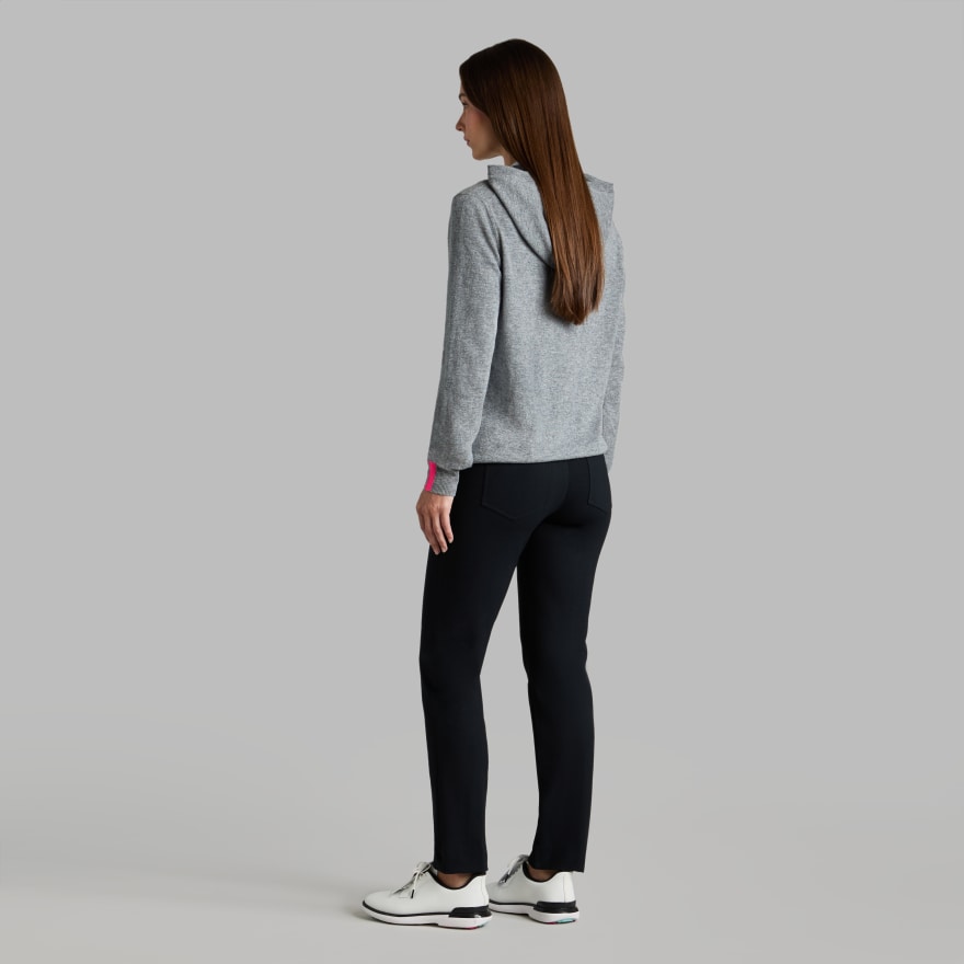CASHMERE HOODED SWEATER in NIMBUS MELANGE - Alternate Image 6