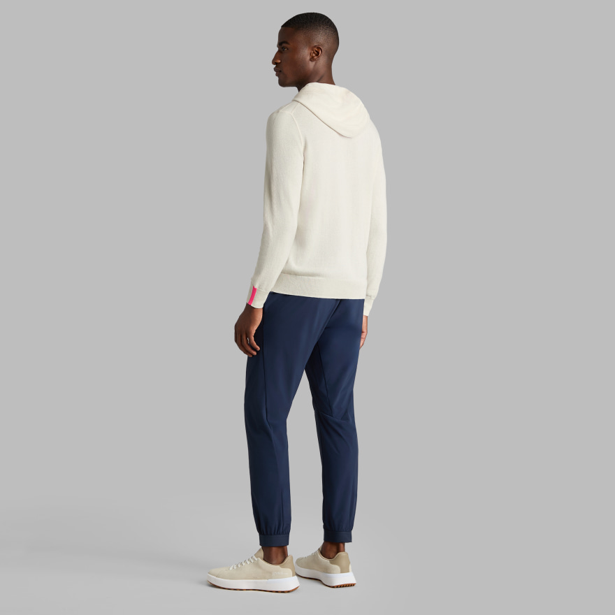 CASHMERE HOODED SWEATER in PUMICE - Alternate Image 4
