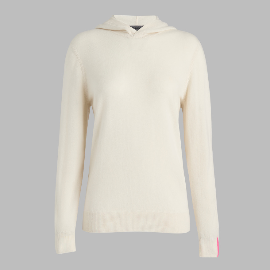 CASHMERE HOODED SWEATER in PUMICE - Alternate Image 9