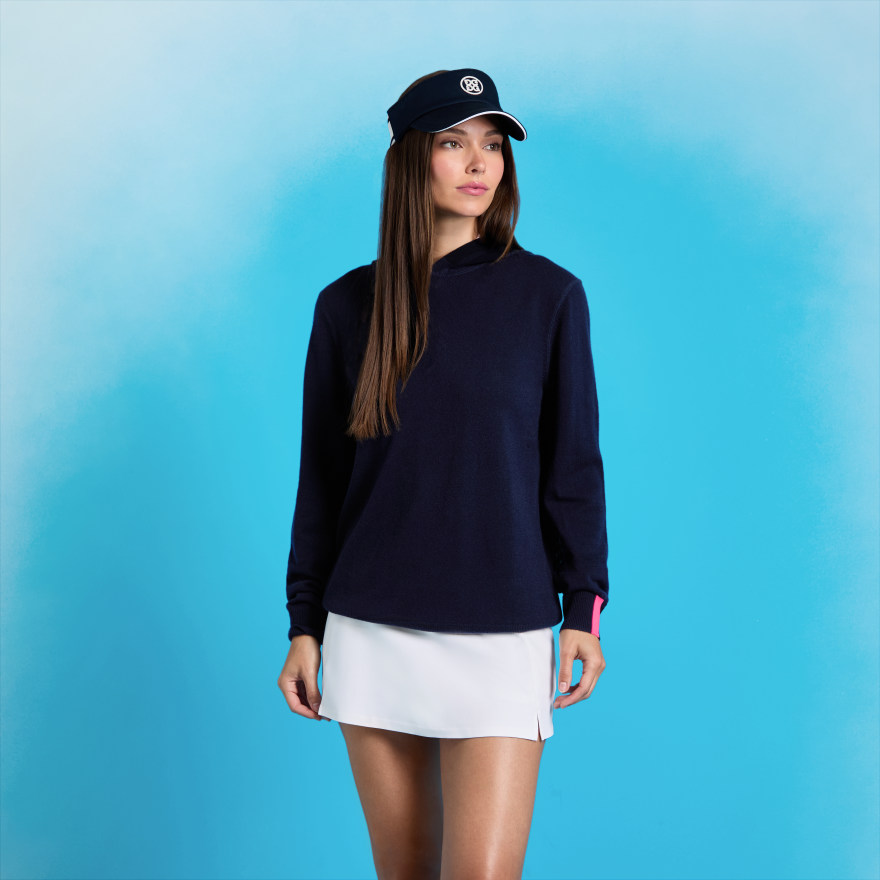 CASHMERE HOODED JUMPER in Twilight - Alternate Image 2