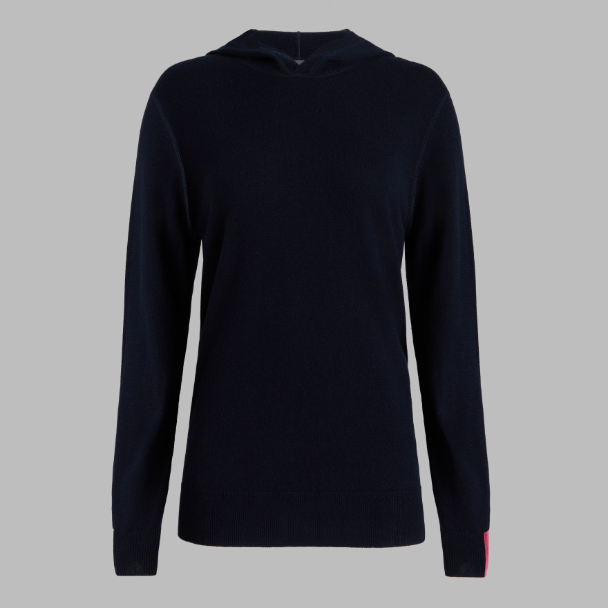 CASHMERE HOODED JUMPER in Twilight - Alternate Image 9