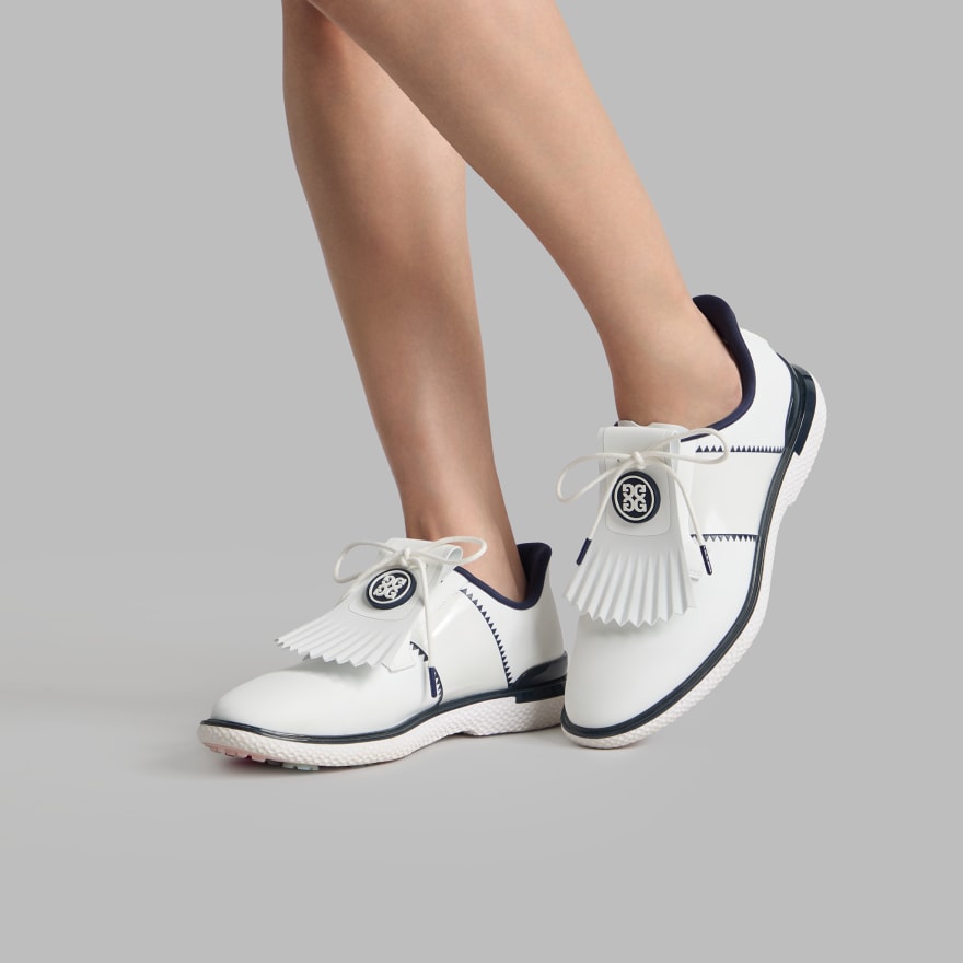 WOMEN'S GALLIVAN2R SIDE STRIPE KILTIE GOLF SHOE in Snow / Twilight - Alternate Image 5