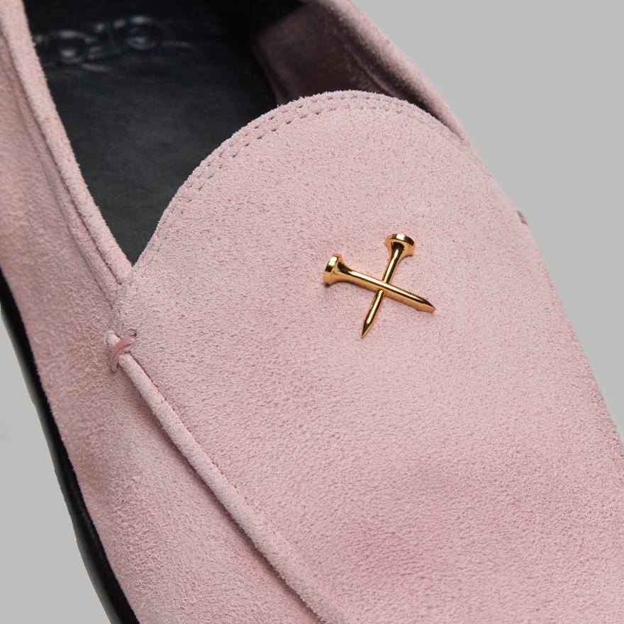 WOMEN'S METAL TEES SUEDE FLEX LOAFER in Blush - Alternate Image 1