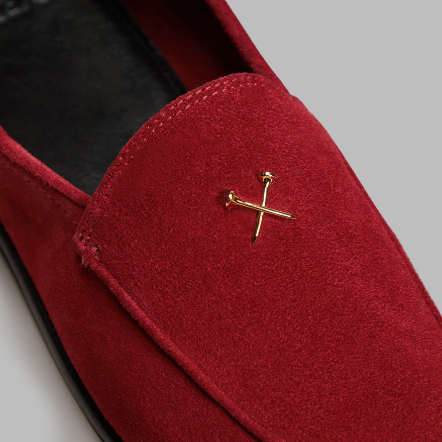 WOMEN'S METAL TEES SUEDE FLEX LOAFER in Lava - Alternate Image 1