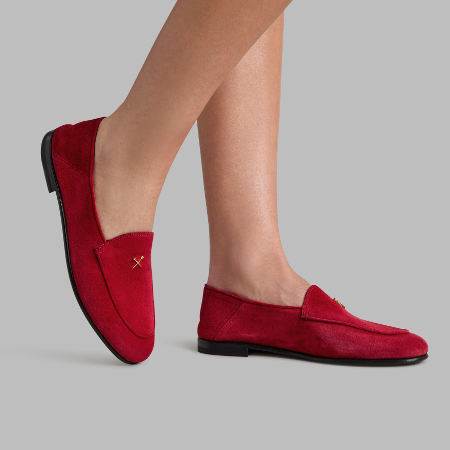 WOMEN'S METAL TEES SUEDE FLEX LOAFER in Lava - Alternate Image 4
