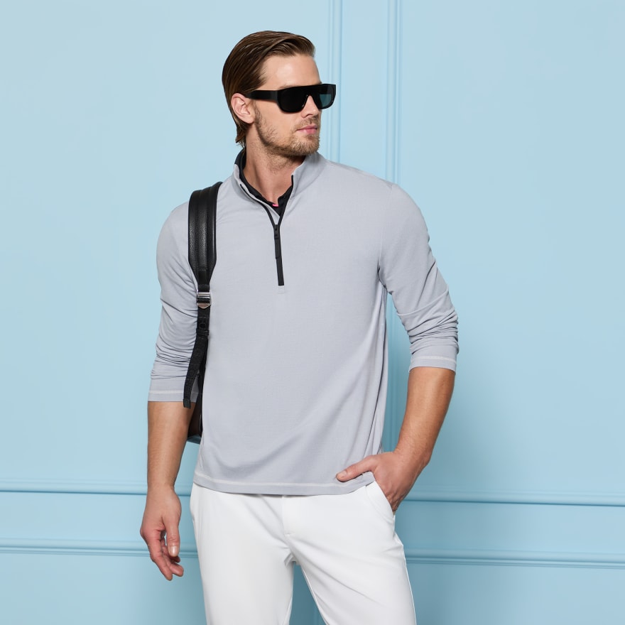 BRUSHED BACK TECH 1/4 ZIP PULLOVER |MEN'S PULLOVERS & QUARTER-ZIPS