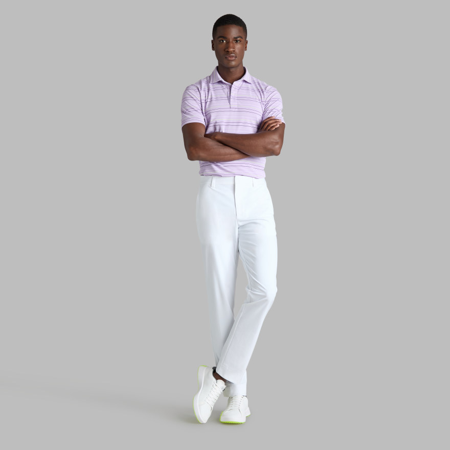 MULTI STRIPE TECH PIQU&Eacute; PERFORMANCE POLO in IRIS - Alternate Image 2