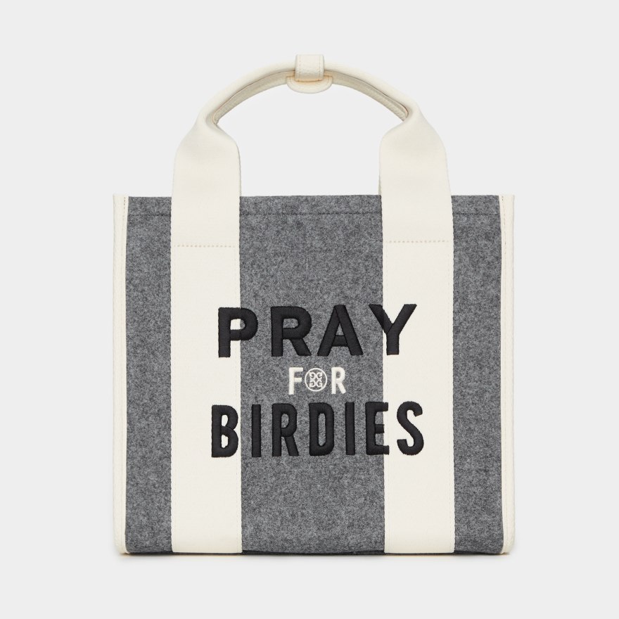 LTD RELEASE PRAY FOR BIRDIES BRUSHED SQUARE BAG in Heather Grey - Alternate Image 2