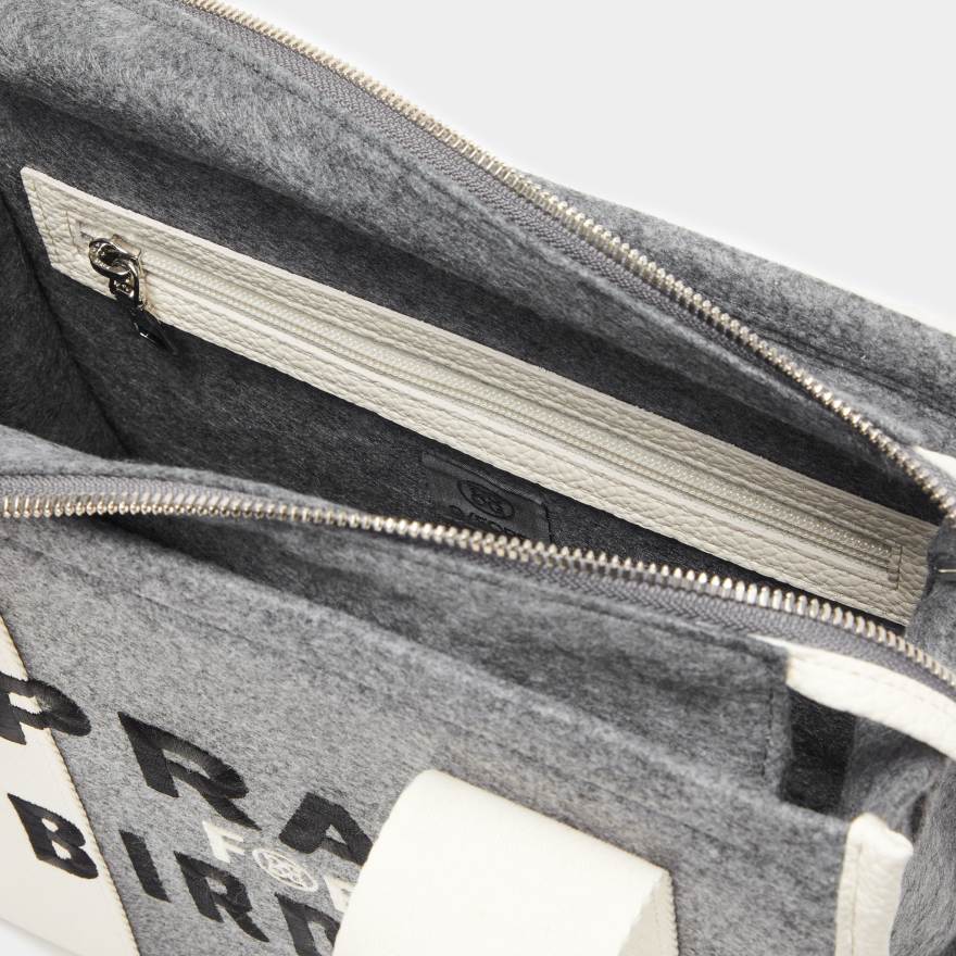 LTD RELEASE PRAY FOR BIRDIES BRUSHED SQUARE BAG in Heather Grey - Alternate Image 6