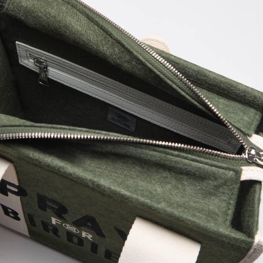 LTD RELEASE PRAY FOR BIRDIES BRUSHED SQUARE BAG in Khaki - Alternate Image 5
