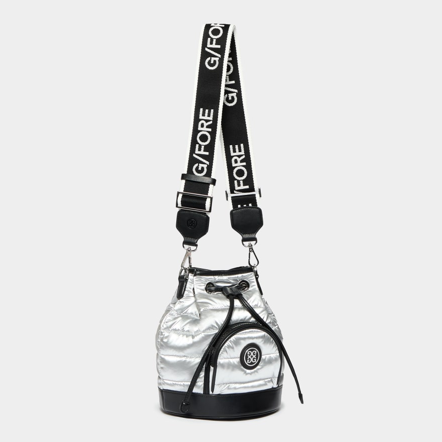 LTD RELEASE CIRCLE G'S QUILTED BUCKET BAG in Snow / Onyx - Alternate Image 1