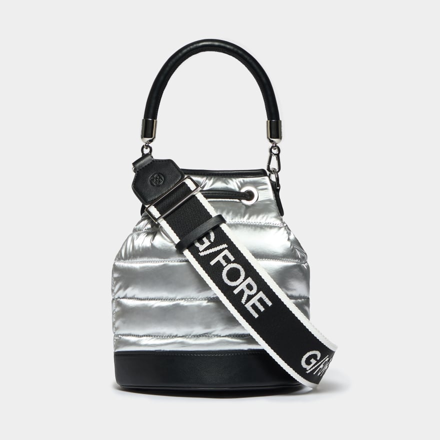 LTD RELEASE CIRCLE G'S QUILTED BUCKET BAG in Snow / Onyx - Alternate Image 3