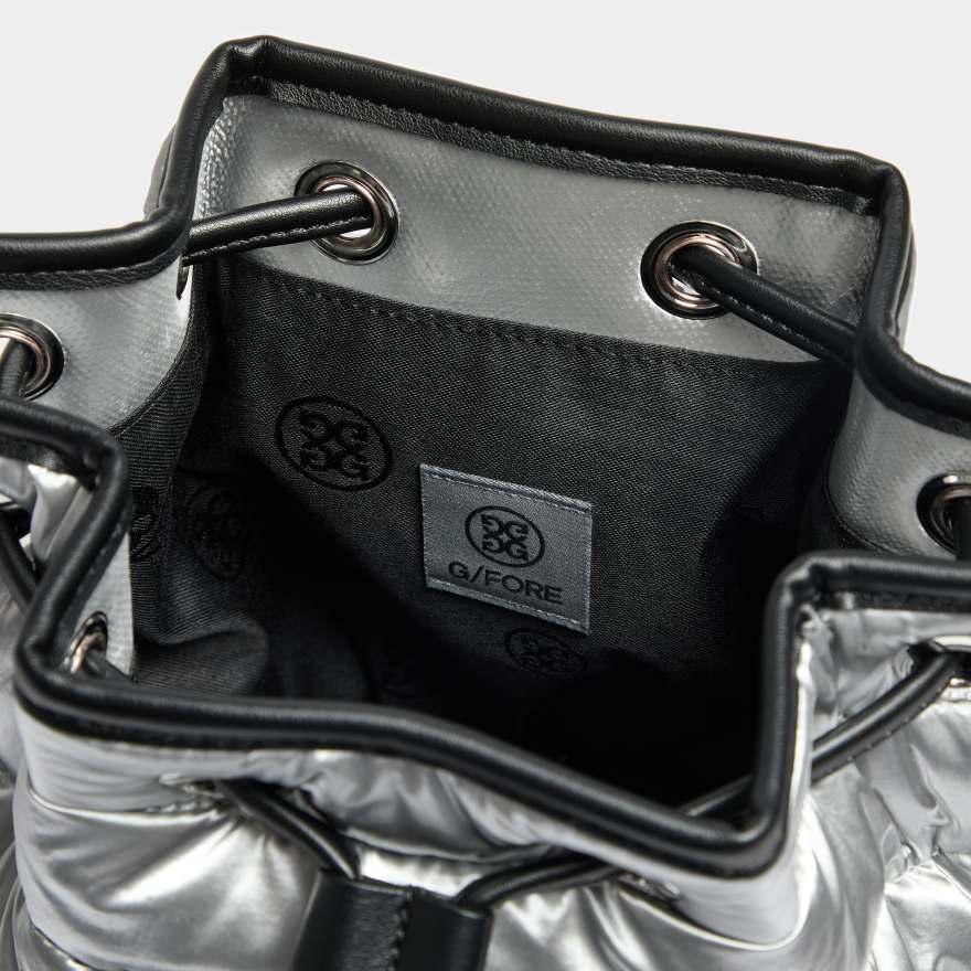 LTD RELEASE CIRCLE G'S QUILTED BUCKET BAG in Snow / Onyx - Alternate Image 5