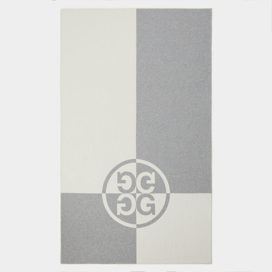 LTD RELEASE CIRCLE G'S CASHMERE BLEND THROW BLANKET in Winter white - Alternate Image 1