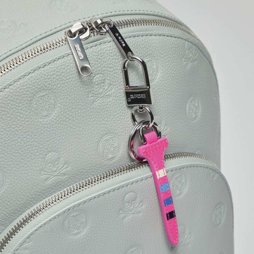 EMBOSSED SKULL & TEES LEATHER BACKPACK - Alternate Image 3