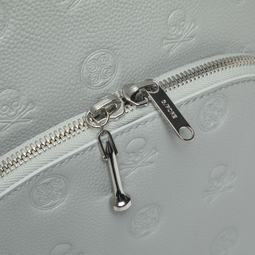 EMBOSSED SKULL & TEES LEATHER BACKPACK - Alternate Image 6