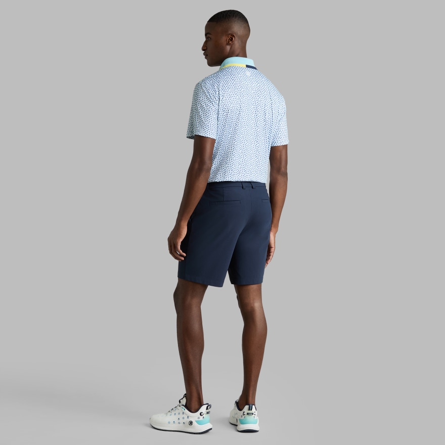 TRIPLE/G TECH JERSEY POLO in SNOW / CENOTE - Alternate Image 3