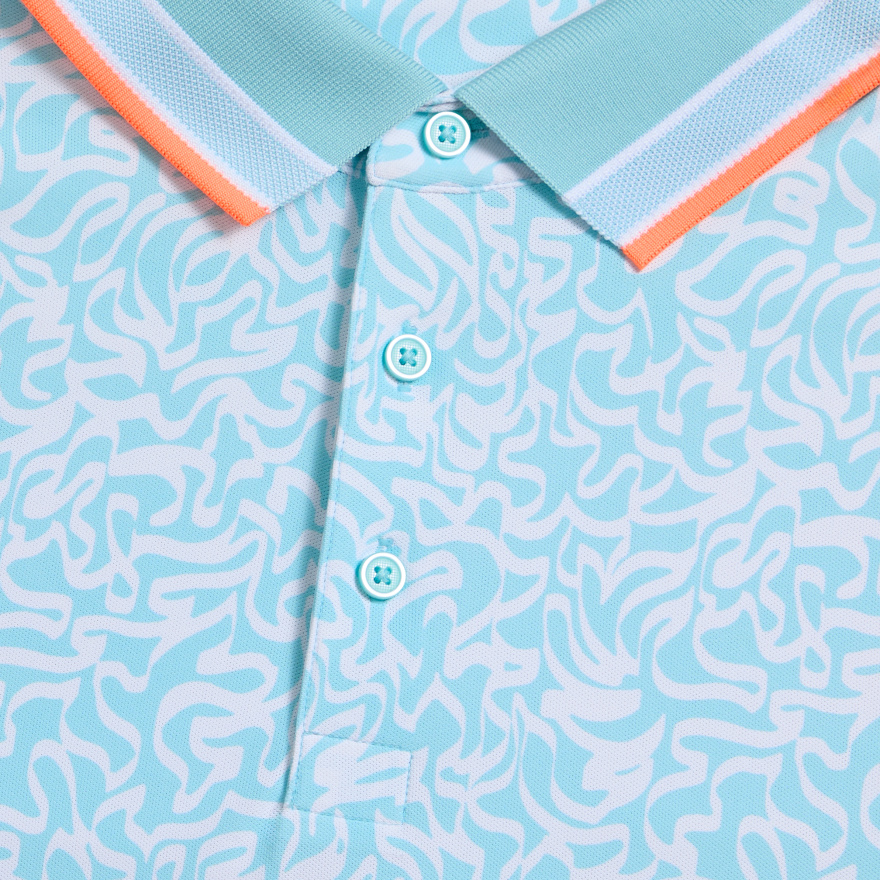 SCRIBBLE TECH JERSEY POLO in CENOTE - Alternate Image 5