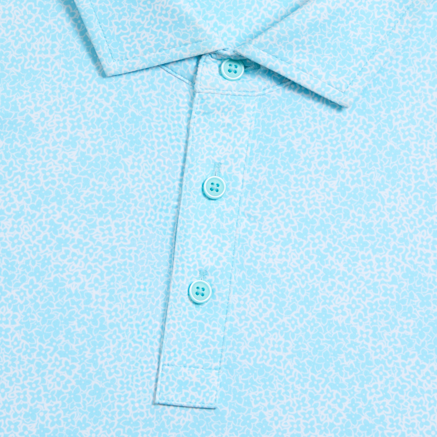 HYDRANGEA TECH JERSEY POLO in CENOTE - Alternate Image 5