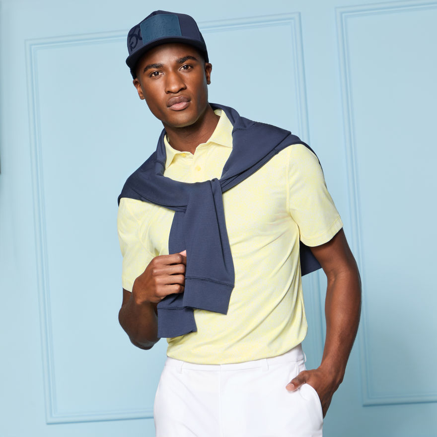 HYDRANGEA TECH JERSEY POLO in Canary - Alternate Image 1