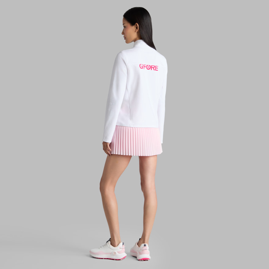 I HATE GOLF BRUSHED BACK STRETCH 1/4 ZIP PULLOVER in Snow - Alternate Image 3