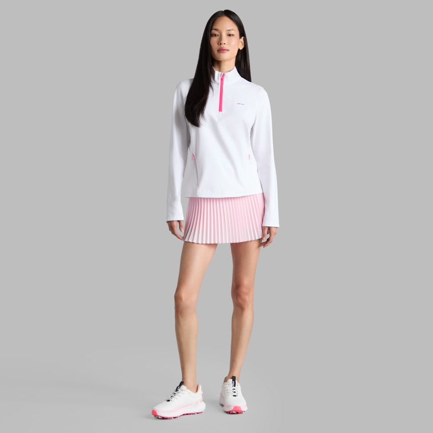 I HATE GOLF BRUSHED BACK STRETCH 1/4 ZIP PULLOVER in Snow - Alternate Image 2