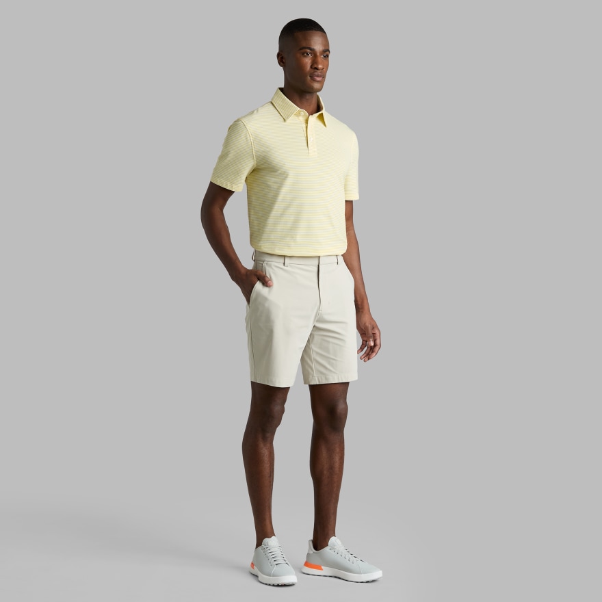 ALL PLAY STRIPE STRETCH KNIT POLO in Canary - Alternate Image 2