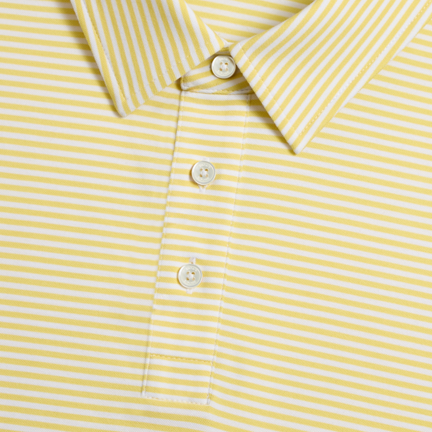 ALL PLAY STRIPE STRETCH KNIT POLO in Canary - Alternate Image 4