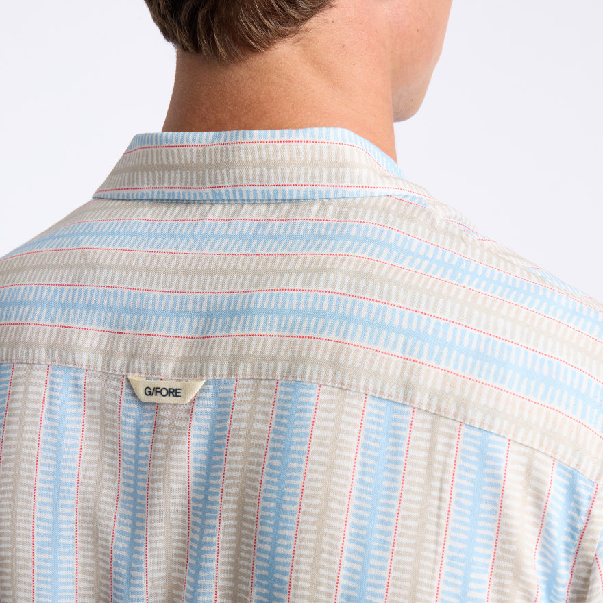 LTD RELEASE LINEN CABANA SHIRT in BAJA / CHALK WHITE - Alternate Image 4