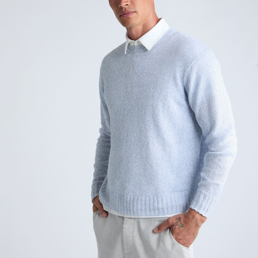 LTD RELEASE GULF LINEN CREWNECK SWEATER in BAJA - Alternate Image 4