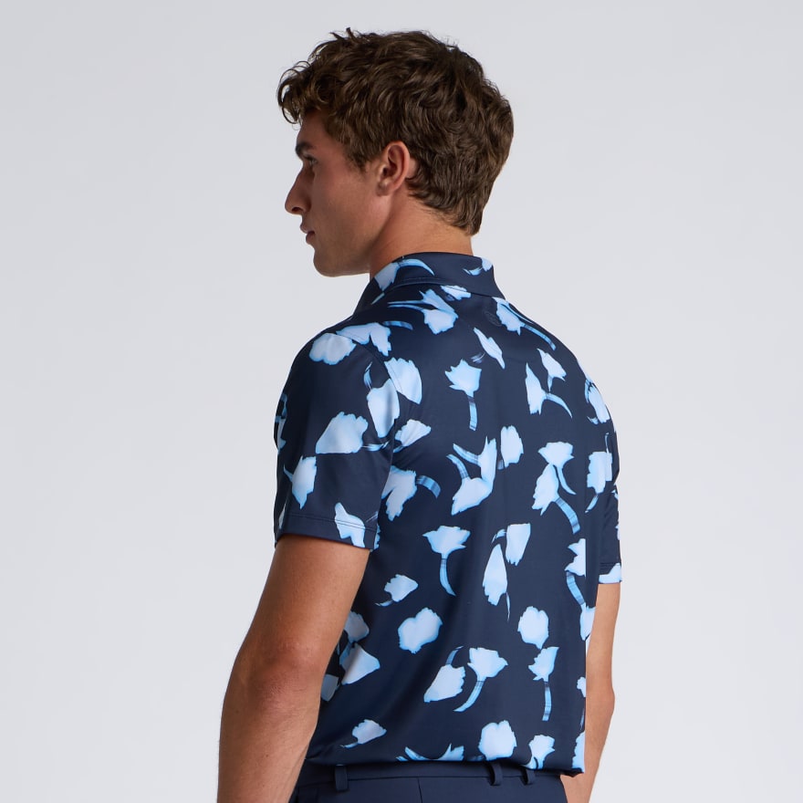 GHOST FLORAL TECH JERSEY POLO in TWILIGHT / BAJA - Alternate Image 3