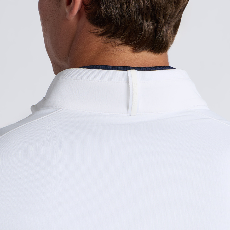 BRUSHED BACK TECH TERRY 1/4 ZIP PULLOVER in Snow - Alternate Image 4