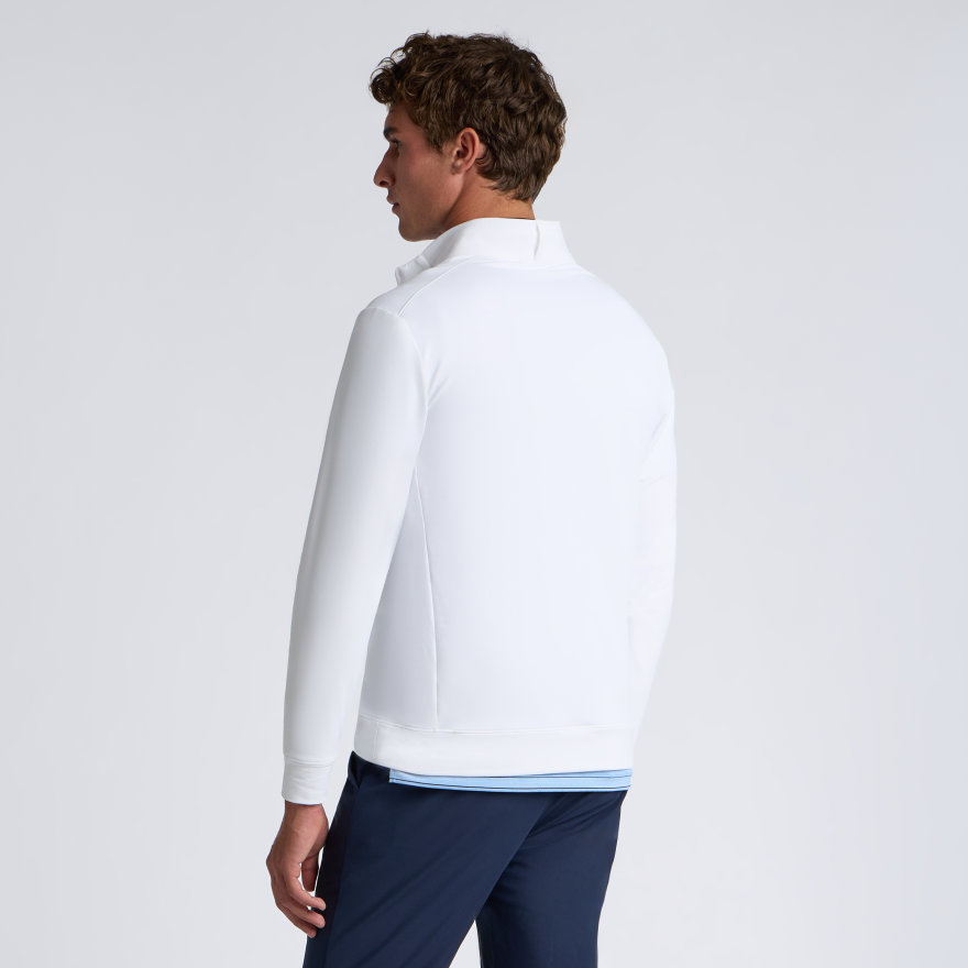 BRUSHED BACK TECH TERRY 1/4 ZIP PULLOVER in Snow - Alternate Image 3