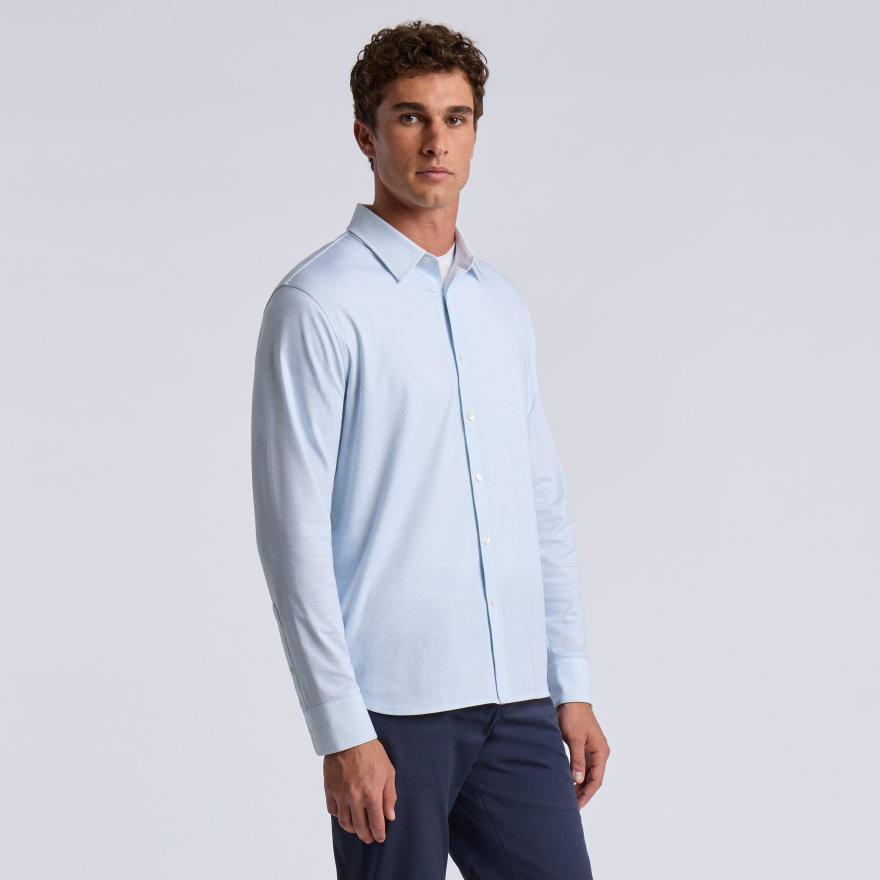 LTD RELEASE DIAMOND LUXE COTTON BLEND SHIRT in SNOW/BAJA - Alternate Image 2