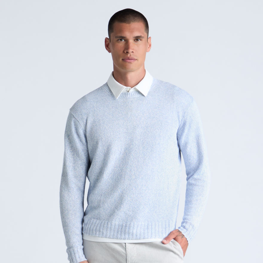 LTD RELEASE GULF LINEN CREWNECK SWEATER in BAJA - Alternate Image 2