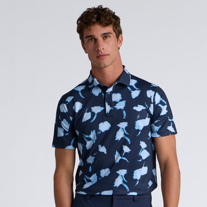 GHOST FLORAL TECH JERSEY POLO in TWILIGHT / BAJA - Alternate Image 2