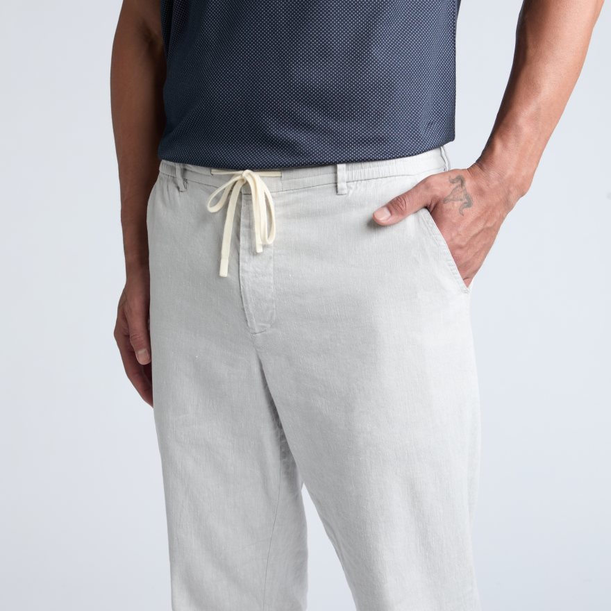 LTD RELEASE BEACHSIDE LINEN DRAWSTRING PANT in Nimbus - Alternate Image 3