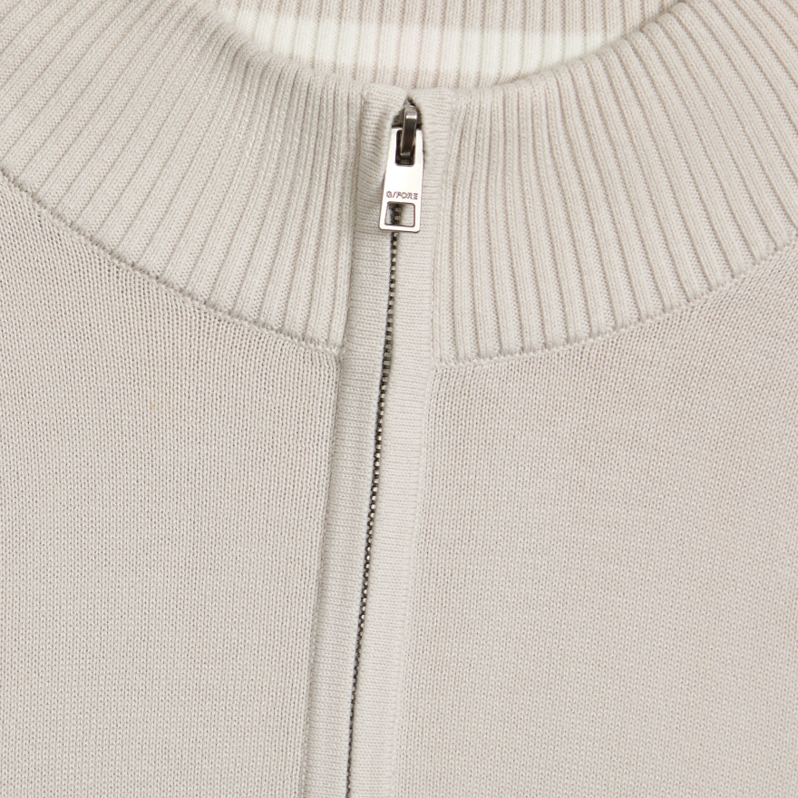 COOLING COTTON 1/4 ZIP JUMPER in PUMICE - Alternate Image 4