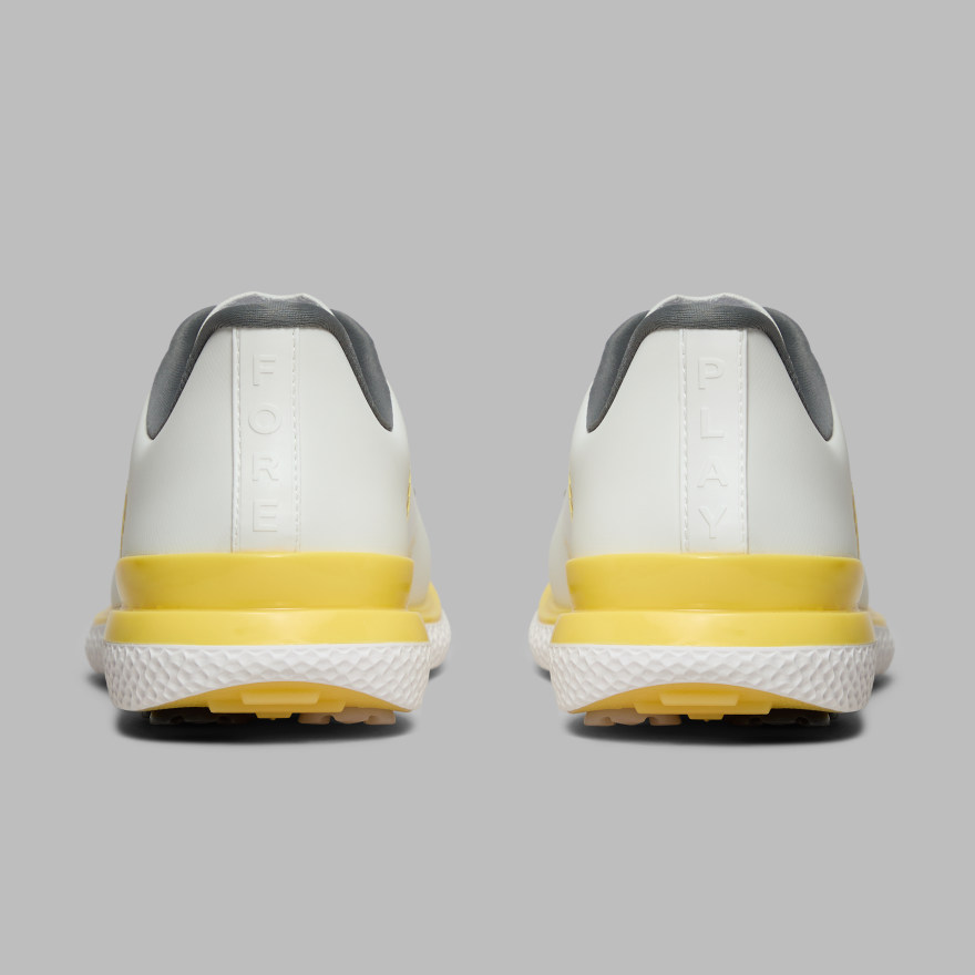 WOMEN'S GALLIVAN2R SIDE STRIPE KILTIE GOLF SHOE in SNOW/CANARY - Alternate Image 4