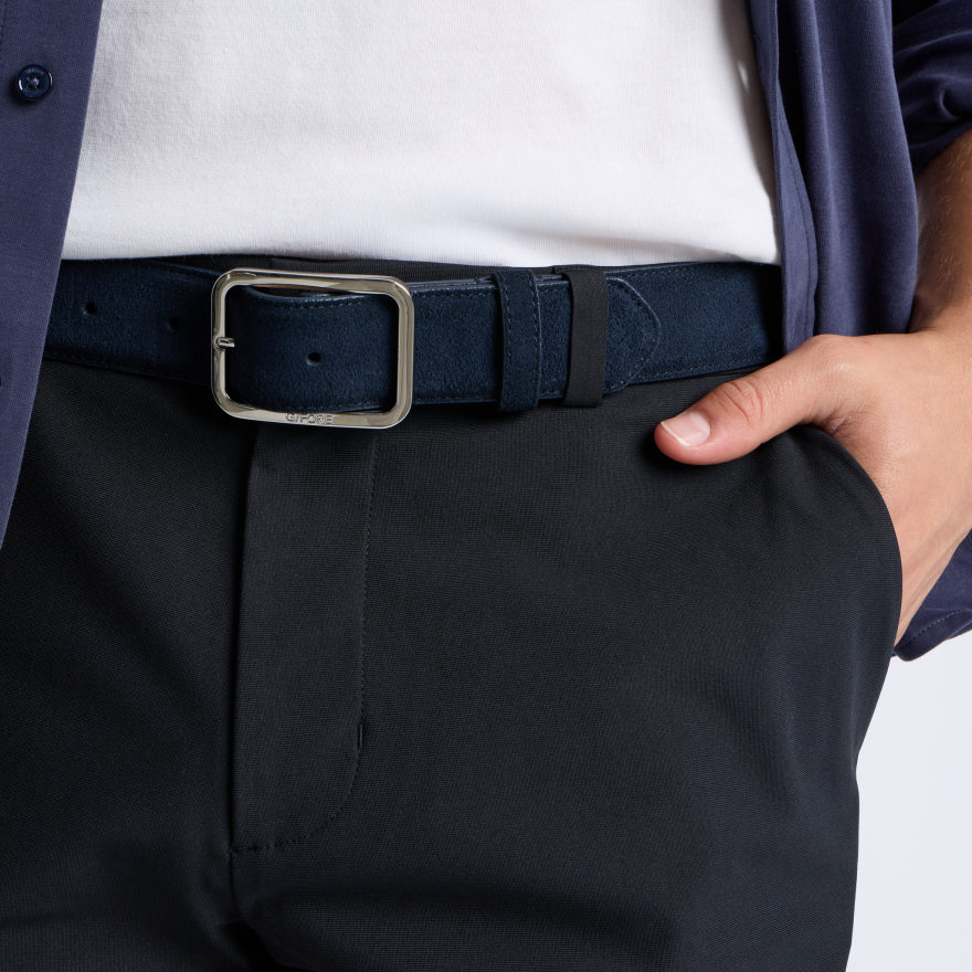 MEN'S LUXE SUEDE BELT in Twilight - Alternate Image 2