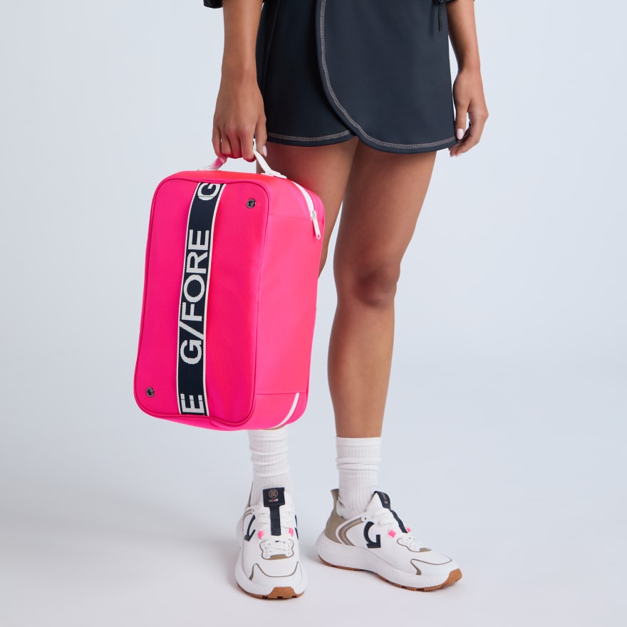 CANVAS SHOE BAG in KNOCKOUT PINK - Alternate Image 3