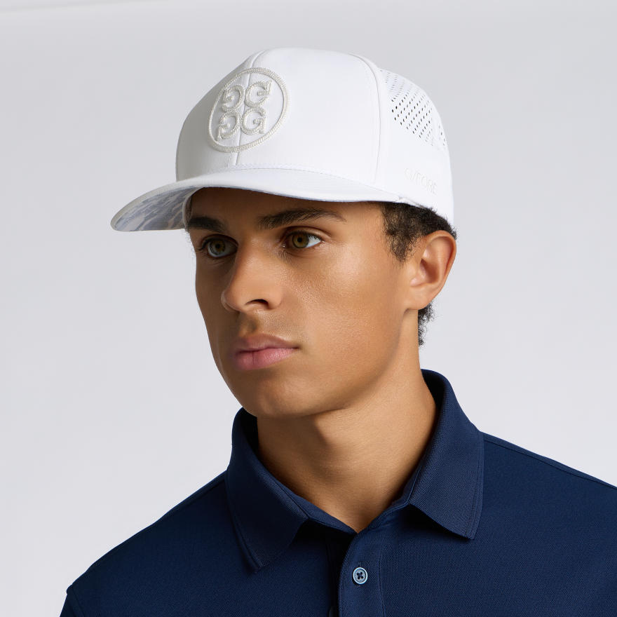CIRCLE G'S PERFORATED DELTA HAT in Snow - Alternate Image 2