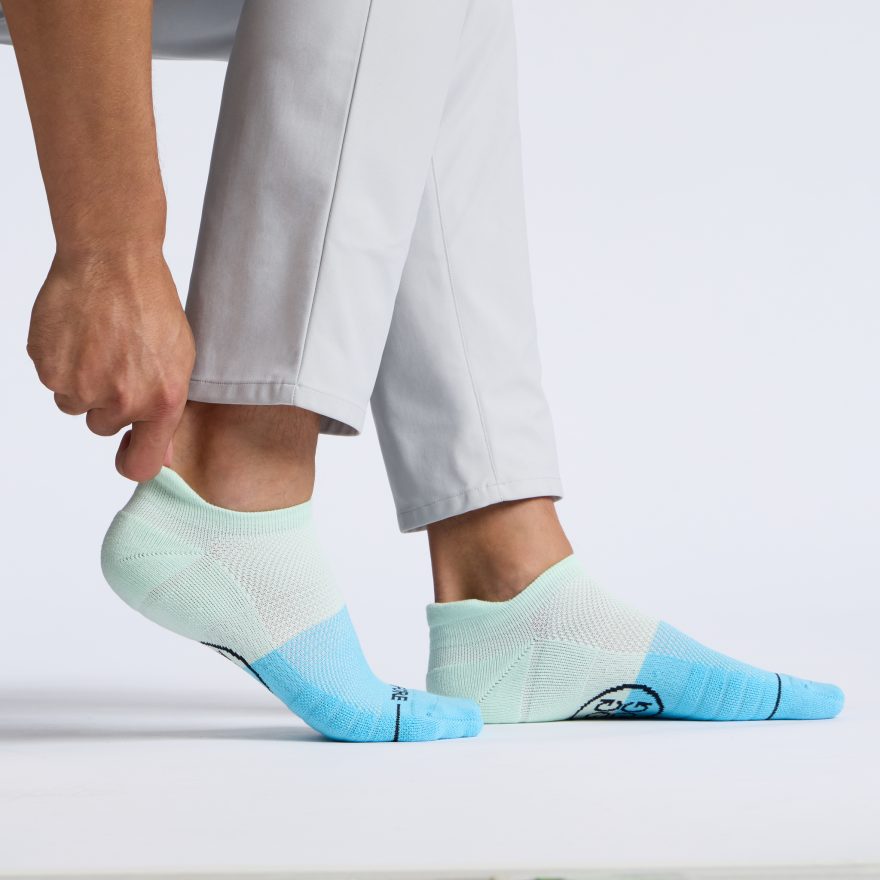MEN'S TWO TONE FORE PLAY ANKLE SOCK in Tidal Cenote - Alternate Image 2