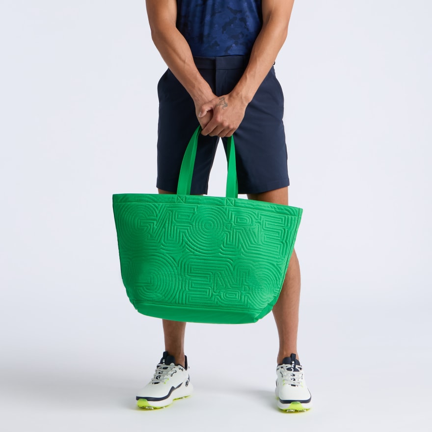 TRIPPY QUILTED CLUB TOTE BAG in Clover - Alternate Image 3