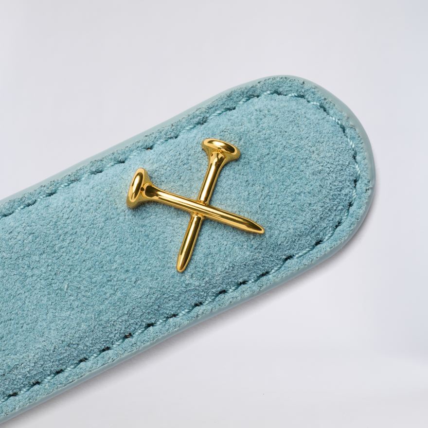 WOMEN'S METAL TEES SUEDE BELT in SEAFOAM - Alternate Image 2