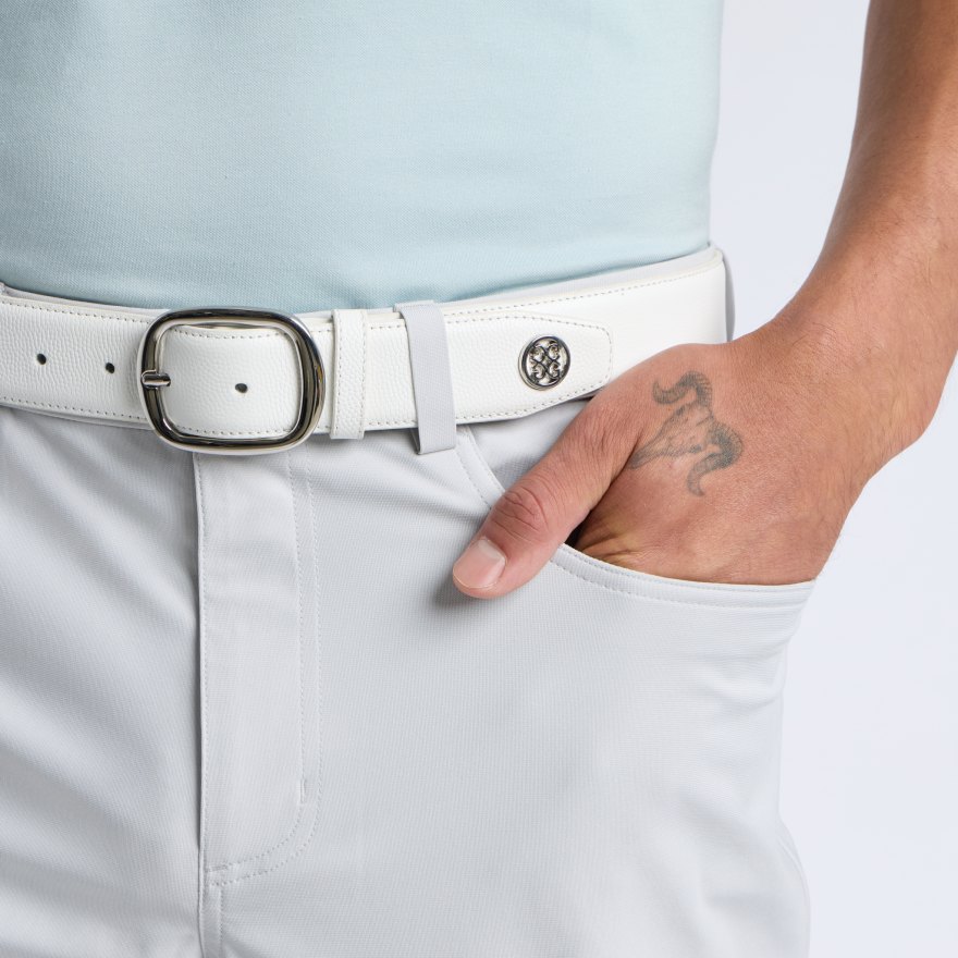 MEN'S CIRCLE G'S WEBBED BELT in Snow - Alternate Image 2